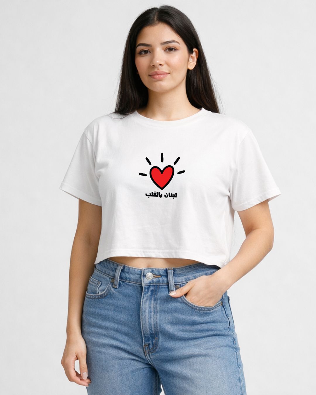 Lebanon in our Heart | Cropped T-Shirt | Printed