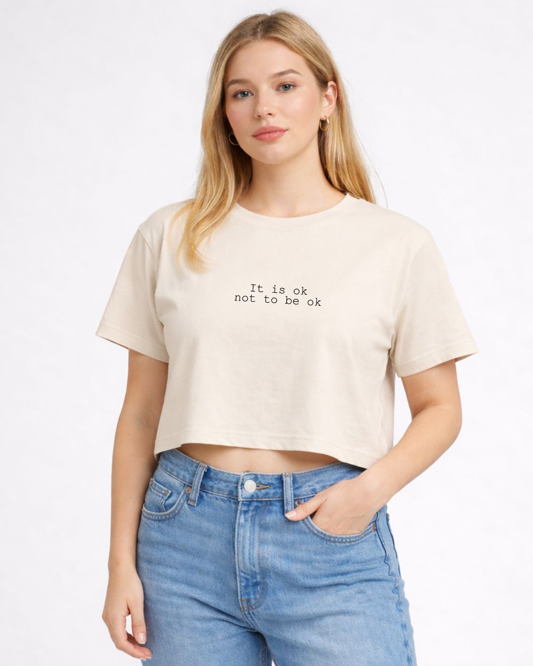 It is OK | Cropped T-Shirt | Printed