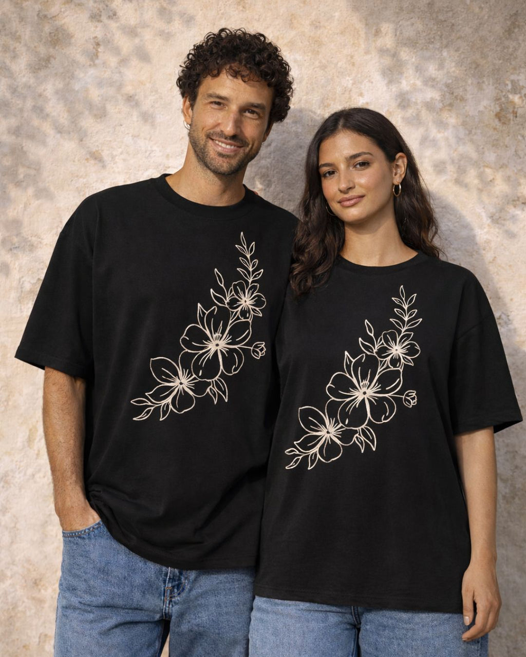 Floral | Oversized Unisex T-Shirt | Printed