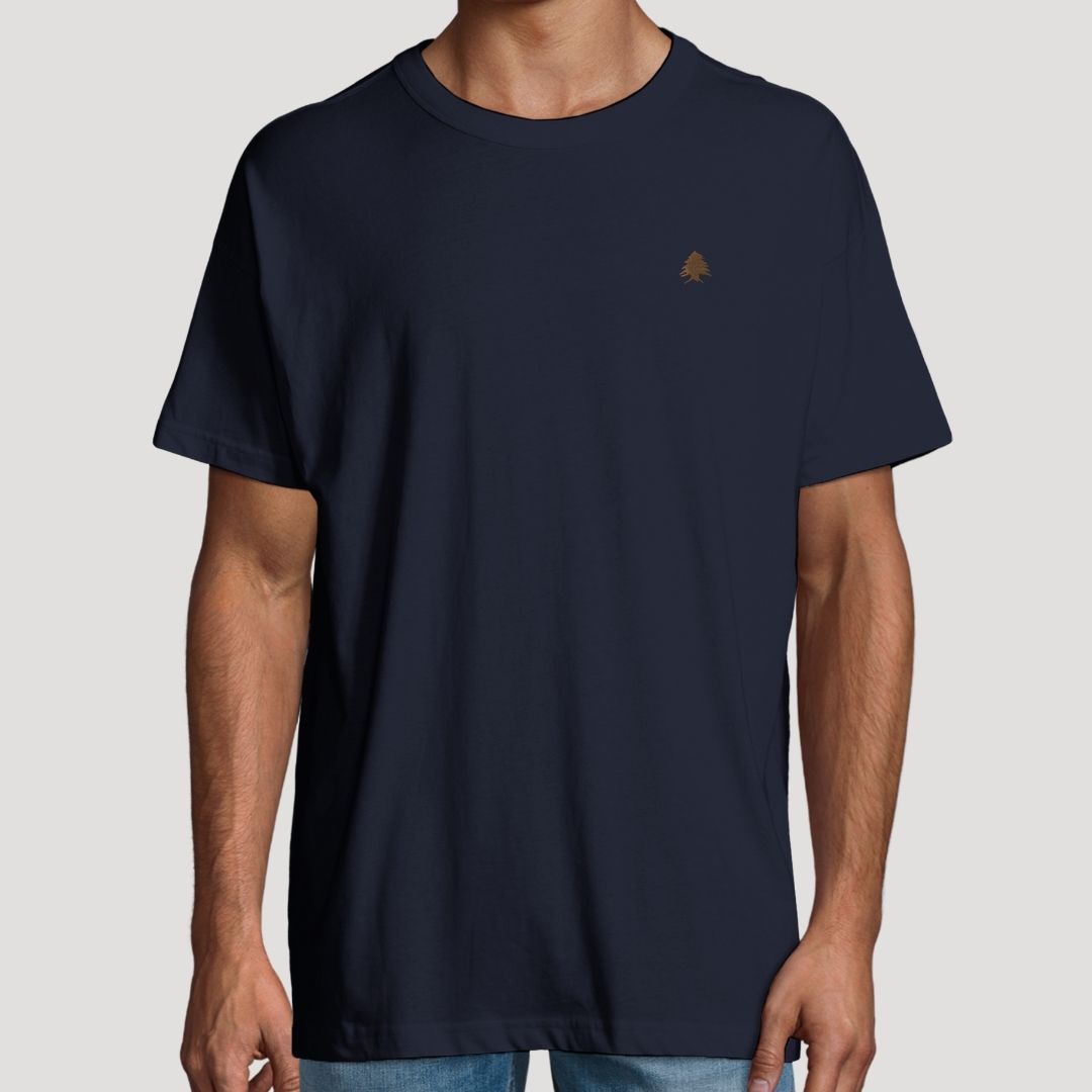 Cedar Gold | Boxy Unisex T-shirt | Embroidered