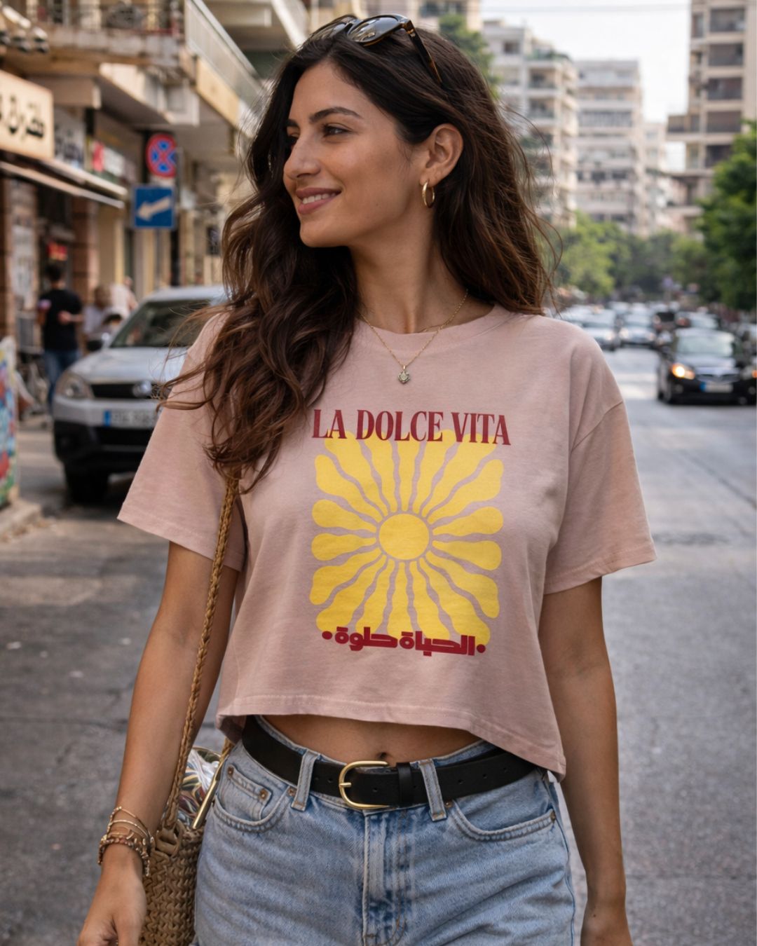 La Dolce Vita | Cropped T-shirt | Printed