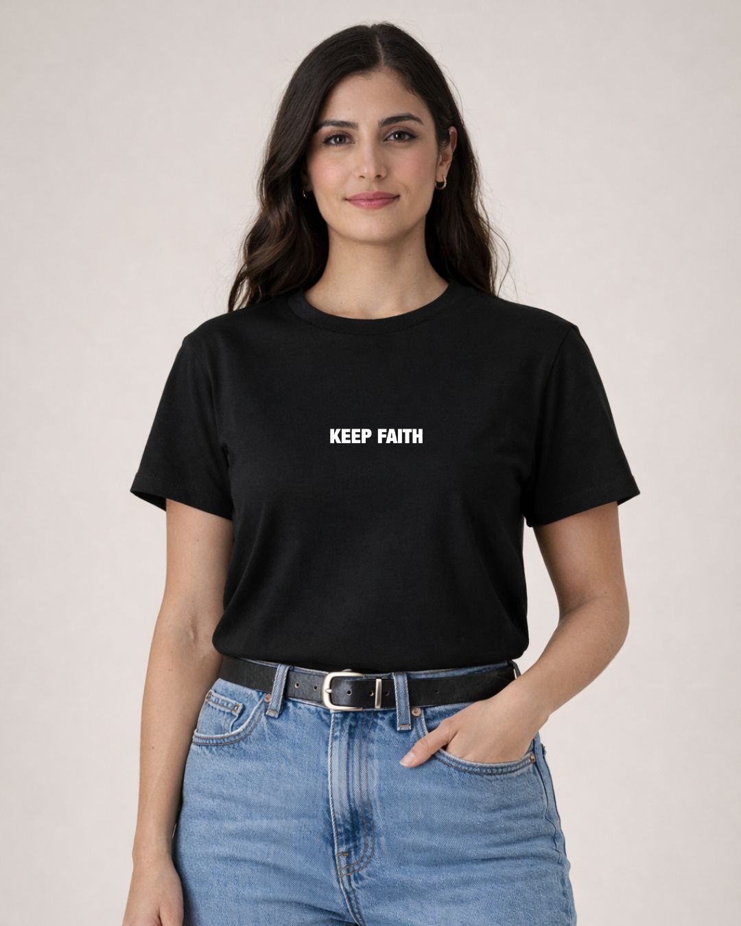 Keep Faith | Regular Women T-Shirt | Printed