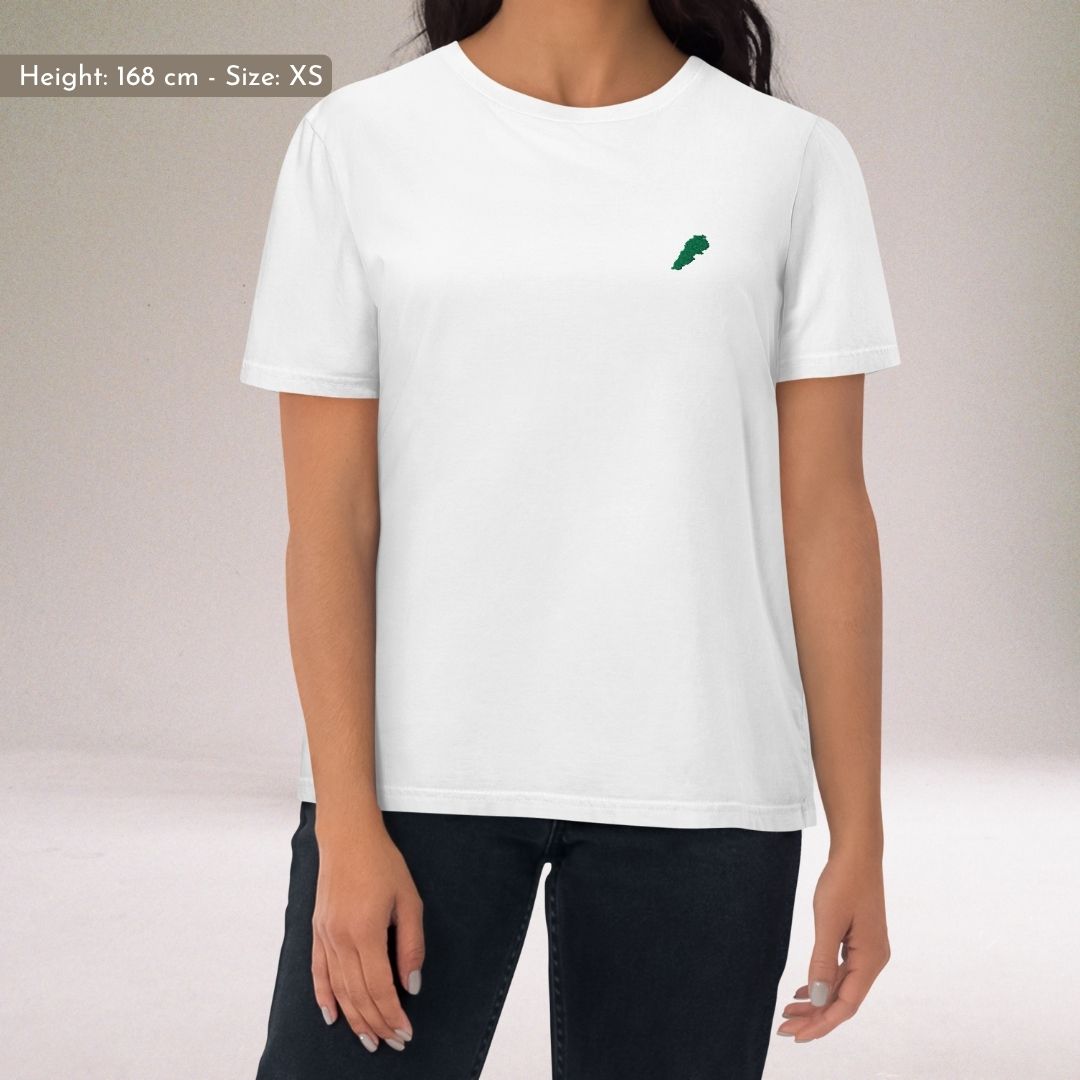Lebanon Map | Regular Unisex T-shirt | Embroidered