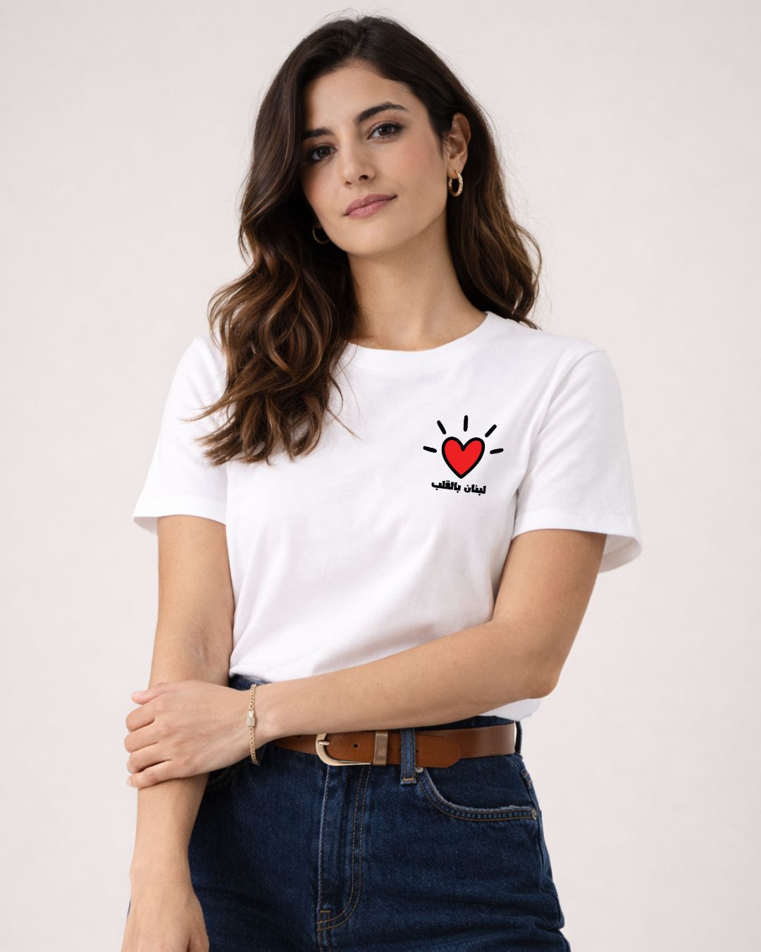 Lebanon in our Heart | Regular Women T-Shirt | Printed