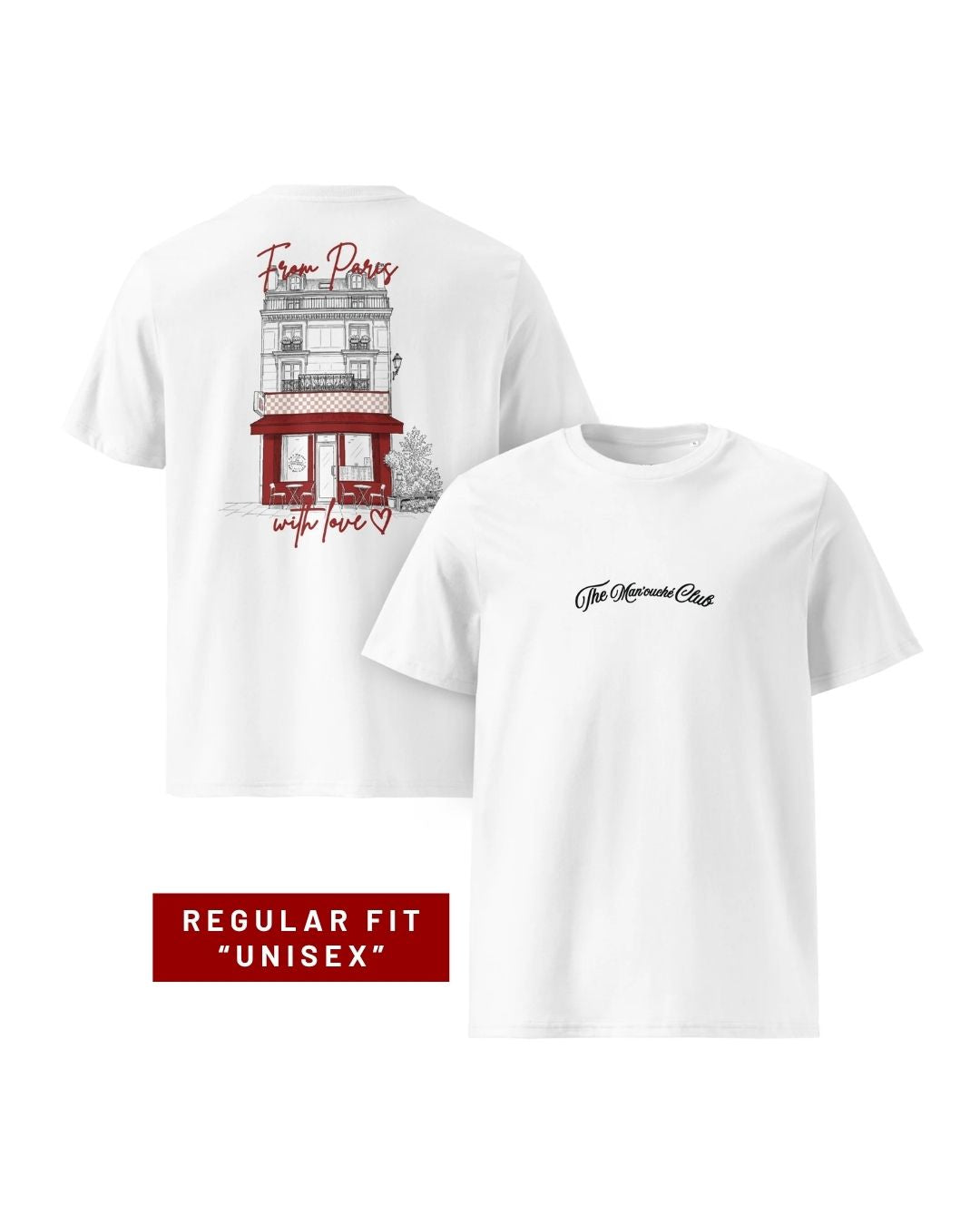 The Man'ouché Club | Regular Unisex T-Shirt | Double Side Printing