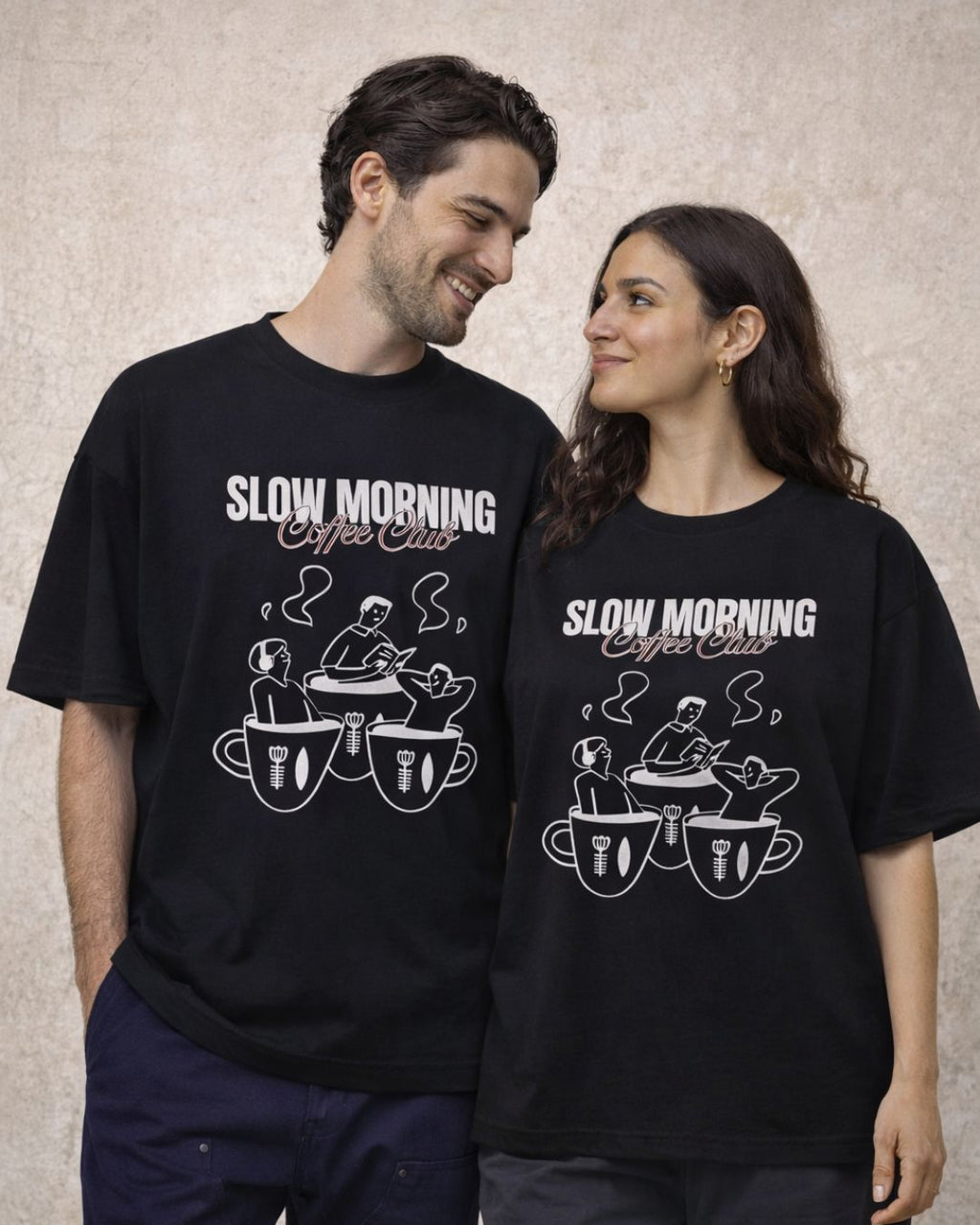 Slow Morning | Oversized Unisex T-Shirt | Printed