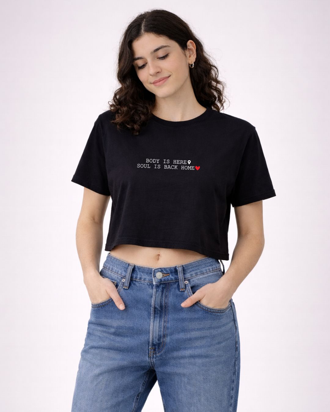 Soul is back home | Cropped T-Shirt | Printed