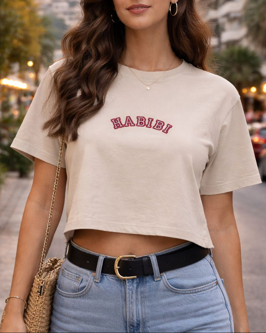 Habibi | Cropped T-shirt | Embroidered